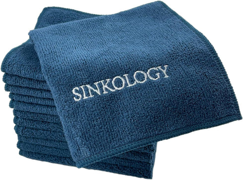 SinkSense Microfiber Cleaning Cloth - 12-Pack, Soft and Absorbent for Kitchen, Bathroom, and Dusting
