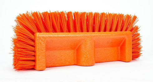 SPARTA Multi-Level Tile Scrub Brush, 12" Wide Heavy-Duty Brush for Commercial Tiles, Tubs and Floors, Orange