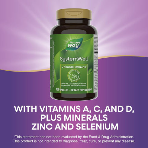 Immune* Immune, 180 (Packaging Nature's Way Systemwell Ultimate with Vitamins C, A, D, Zinc, & Selenium, Multi-System