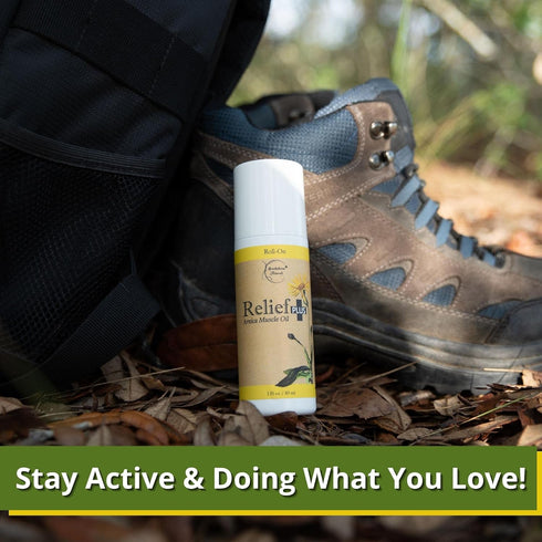 Relief Plus Arnica Muscle Oil All Natural Highly Concentrated Roll On - Cypress, Eucalyptus & Helichrysum Essential