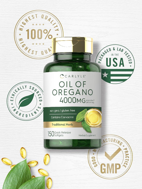 Carlyle Oregano Oil Extract | Max Potency | 150 Softgel Capsules, Non-GMO