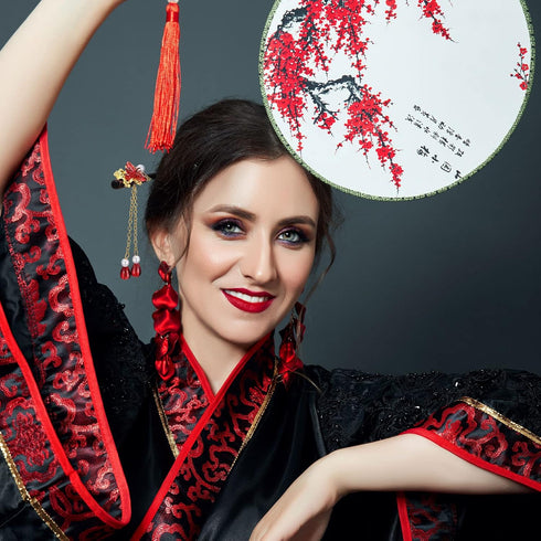 WILLBOND 6 Pcs Chinese Hair Chopsticks for Women, Wooden Hair Accessories with Retro Floral Design, Handmade Hair Pins
