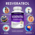 Resveratrol Supplement 1800 mg Antioxidant Complex, Natural Trans-Resveratrol Pills for Healthy Aging, 90 Capsules
