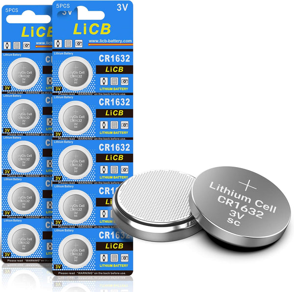 LiCB 10 Pack CR1632 3V Lithium Battery (CR 1632)