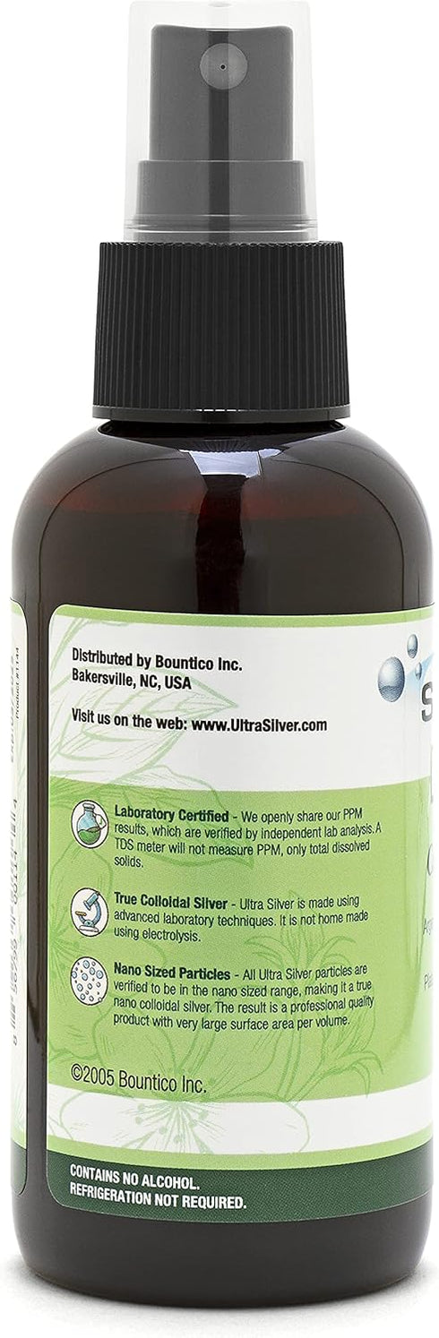 Ultra Silver Colloidal Silver, 500 PPM Fine Mist Spray, 4 Ounce