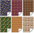 Apol Vintage Gift Wrapping Paper, Ramadan Eid Mubarak Blue Castle Stars Moon Retro Flower, 6 Folded Sheets