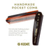 Kent 82T 4" Handmade Pocket Comb for Men, Fine Tooth Hair Straightener for Grooming, Made in England