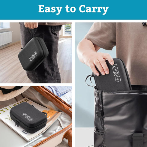 ProCase Diabetic Supplies Hard Travel Case - Diabetes Storage Bag for Glucose Meter, Insulin Pen & More