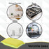 Microfiber Sponges for Dishes, Non-Scratch Heavy Duty Household Cleaning Sponges, Multi-Purpose Dish Sponge Pack of 3