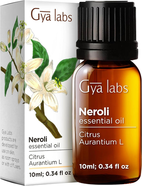 Set Set 2x0.34 oz Neroli Essential Oil for Diffuser & Sandalwood Essential Oils for Diffuser - Aromatherapy Grade