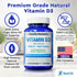 Vitamin D3 4000 IU Dietary Supplement to Promote Healthy Bone & Immune Function, Easy-to-Swallow 360 Softgels