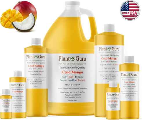 Coco Mango Fragrance Oil 4 fl. oz. Scented Oil for DIY Soap Making, Candles, Bath Bombs, Body Butters. Used in Aromatherapy Diffusers, Burners and Warmers. Great Addition to Lotions and Creams.