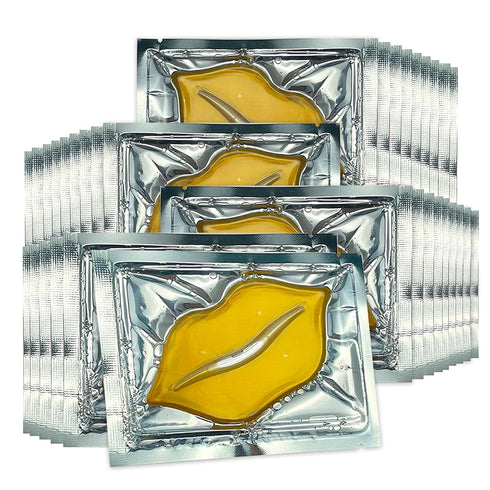 Jakuva 29PCS Gold Collagen Lip Mask, Gel Moisturizing Lip Patches for Anti Wrinkle, Chapped, and Moisturizing
