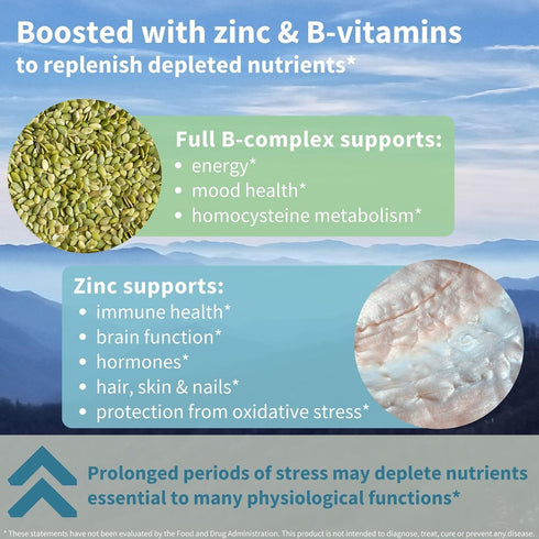 Advanced Ashwagandha KSM-66, L-Theanine & Magnesium - 60 Vegan Capsules, Multi Action Adaptogen Complex for Stress