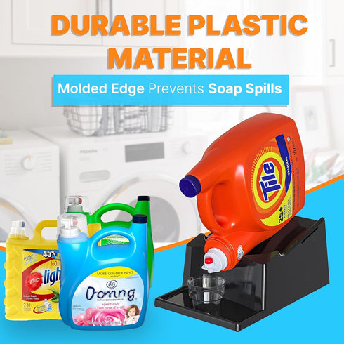 Skywin No-Spill Liquid Laundry Detergent Holder Organizer with Drip Tray for Laundry Room