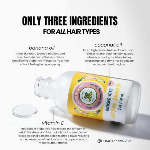 Hair & Scalp Bonding Serum - Repairs, Strengthens, Boosts Hair, Infused with Banana Oil for All Hair Types