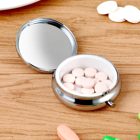Sibba Supplements(1 Portable Medicine Pill Case, Travel Multi-Functional Moisture Proof Pill Box for Purse & Pocket