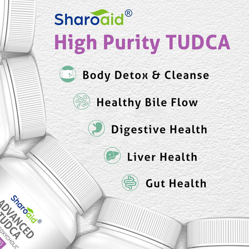 TUDCA Liver Support Supplements 1200 mg - High Strength Vegan Capsules for Liver, Kidney, Gallbladder Health
