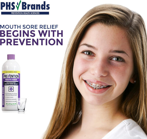 Prevention Mouth Sore Mouth Rinse, Canker Sore Treatment, Oral Pain Relief Mouthwash for Ulcers and Sores,