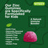 Zinc Gummies for Kids 15mg - Immune Support & Antioxidant - Vegan, Gluten Free, Tasty Chewable Berry Flavor - 120 Count