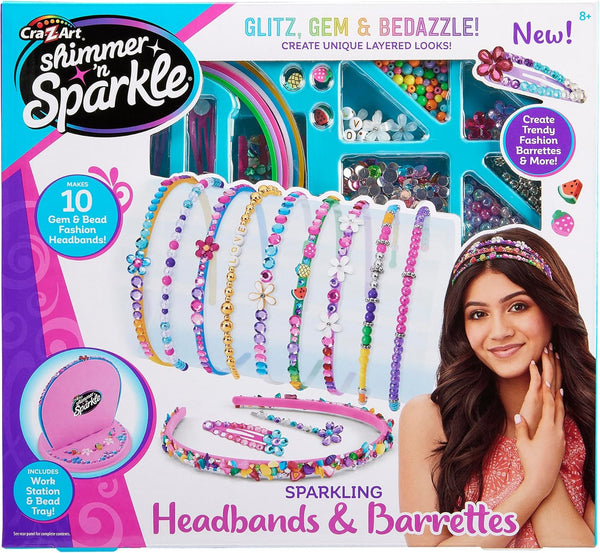 Sparkling Headband and Barrettes Shimmer 'N Sparkle - Make Your Own Beaded Hair Accessories for Kids Birthday Present