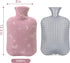 Hot Water Bottle with Soft Cover, 2L Bag for Menstrual Cramps, Pain Relief, Hot and Cold Therapies, Pink