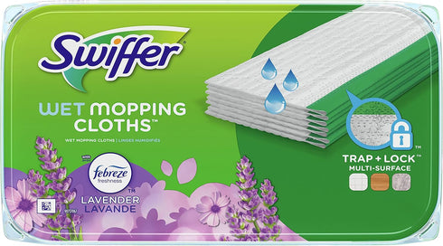 Swiffer Sweeper Wet Mopping Pad Refills with Febreze Lavender Scent - 12 Count (Packaging May Vary)