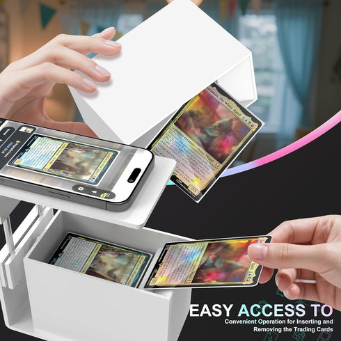 QWUIU Card Scanner Stand for MTG & TCG, Adjustable Height Trading Card Scanner, Phone Stand MTG Accessories, Fit