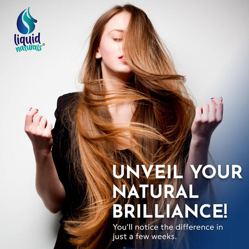 Liquid Collagen and Biotin, 2 Fl. Oz, Ultra-Strength Supplements for Women, Third-Party Tested Biotin for Hair Growth,