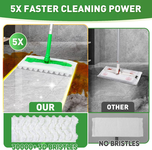 NXPPYY 100ct Dry Sweeping Cloths for Swiffer Sweeper Mop, Heavy Duty Microfiber Duster Mop Pad Refills, Captures Dust