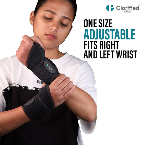 GLORIFIED Carpal Tunnel Wrist Brace, 2 Pack Adjustable Wrist Support Brace for Sports, Tendonitis Pain Relief, Unisex