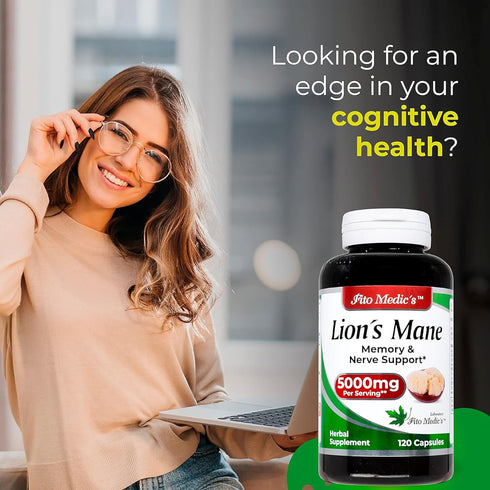 Lab Lions Mane | 120 Capsules - Ultra High Absorption Mushroom Supplement