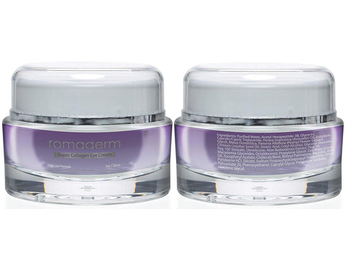 Romaderm Super Collagen Eye Cream for Dark Circles, Puffiness, and Wrinkles - Effective Anti-Aging Eye Cream