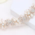 Oriamour Bridal Headpiece, Flower Design Wedding Headband Hair Accessories (Rose Gold)