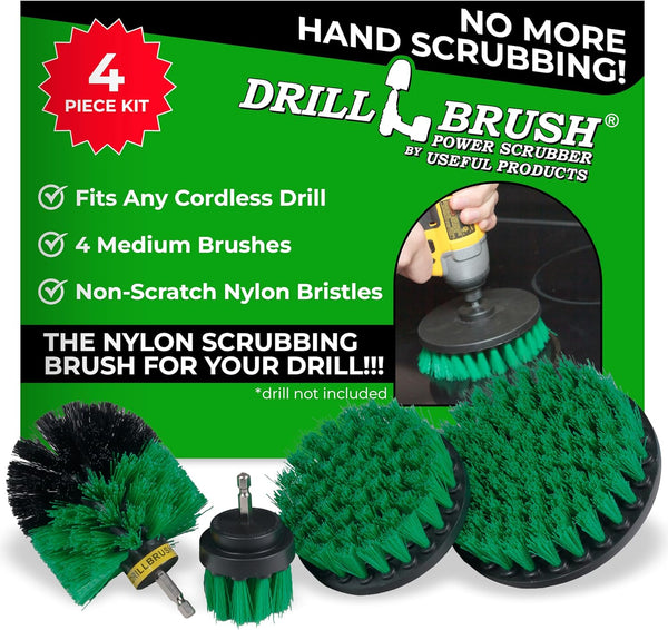 Kitchen Drill Brush Set - Drill Powered Cleaning Tools for Stainless Steel