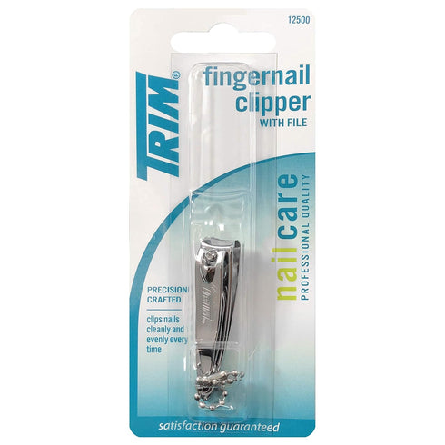 Trim Nailcare Fingernail Steel Clipper with File, Item Number 12500, (Pack of 6)