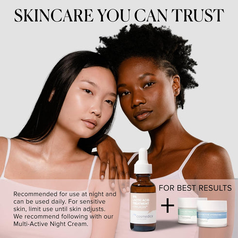 Cosmedica Skincare 5% Lactic Acid Treatment Hylasin 1 oz - AHA, Hyaluronic Acid, Gentle Exfoliator