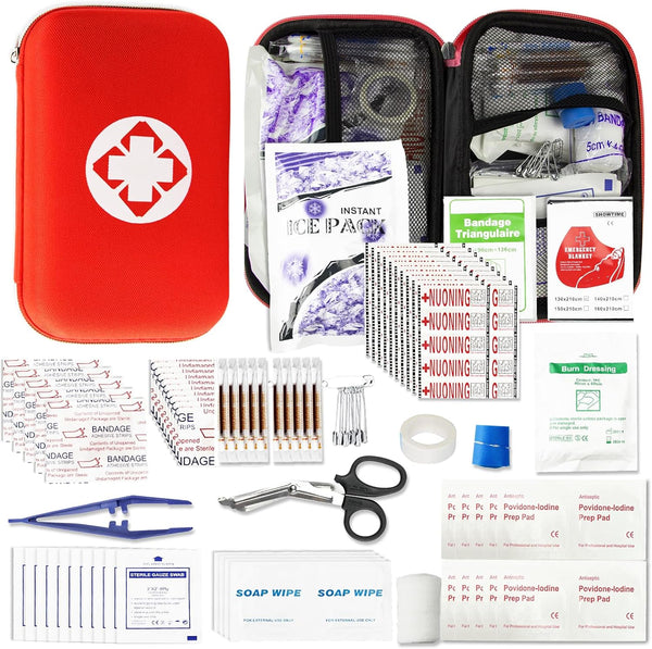 First Aid Kit for Home, Hiking, Camping, Outdoor Sport, 275 Pieces Survival Supplies Emergency Kit with Mini Gear Bag