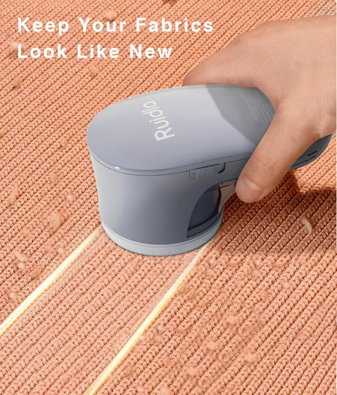 Ruidla Fabric Shaver Lint Remover, Battery Operated Sweater Shaver with Replaceable Stainless Steel Blades for Clothes
