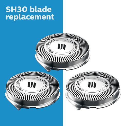 Philips Norelco SH30/52 Shaving Heads - Compatible with Series 1000, 3000, 5000, 3 Pieces
