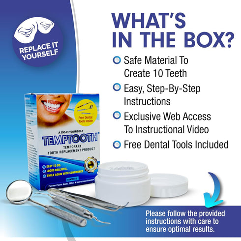 Temptooth #1 Seller, Trusted Patented Temporary Tooth Replacement Product