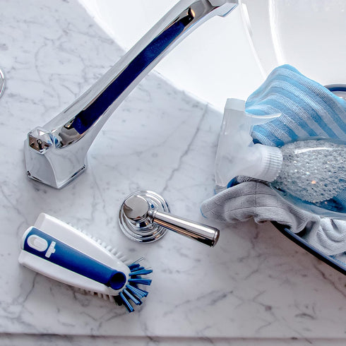 Unger Multi-Purpose Scrub Brush, Non-Slip Small Cleaning Brush for Household Cleaning Supplies