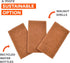 Pack 3 Full Circle Neat Nut Walnut Scour Pads, of Dual-Sided Non-Scratch Dish Scrubbers Made with Plant-Based