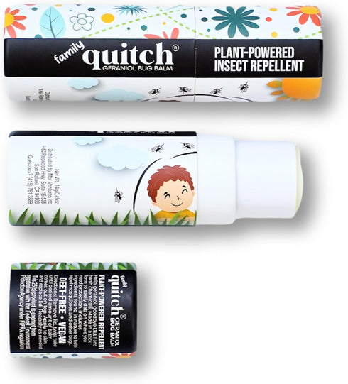 Geraniol Bug Balm, Travel Size DEET Free Mosquito Repellent for Kids, Natural Alternative Wipes for Babies