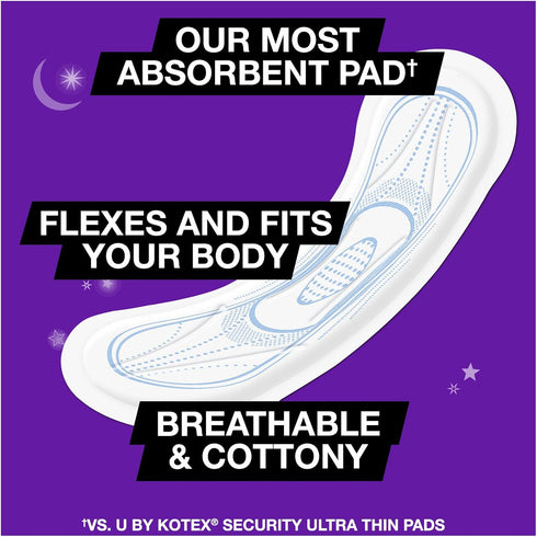 Kotex Natural Balance Overnight Maxi Pads for Ultimate Comfort