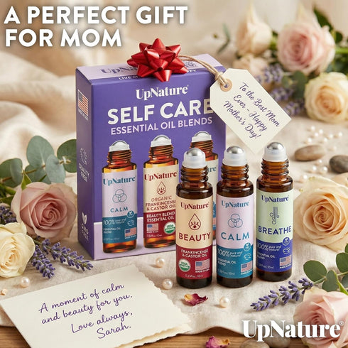 Set (3 Pack) UpNature Self Care Essential Oil Roll On Gifts for Mom, Relief Relaxation Gifts for Women Essential Oils