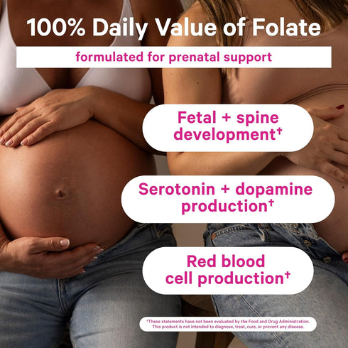Pink Stork Liquid Folate Drops, Natural Whole-Food Methylfolate from Lemon Peel, 2 oz, Non-GMO, Prenatal