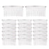 Lawie 20 Pack Silver Metal Side Hair Combs - 20 Teeth Wire Twist Clips for Wedding Bridal Veil, French Twist Updo