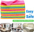 Microfiber Cleaning Cloth, 6"x6" Rags, Reasonable Kitchen Towels, 30 Pcs in Green, Blue, Yellow, Pink, Orange