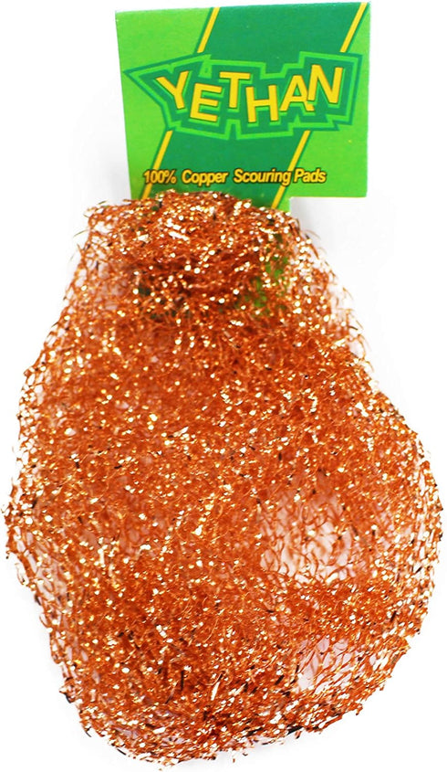 Copper Scouring Pad, Scrubbing Scour Pads, 10 Pcs/Pack, Pure Copper, 13g / Pc